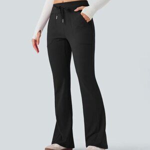 DayStretch Mid Rise Drawstring Slim Casual Flare Pants with Pockets